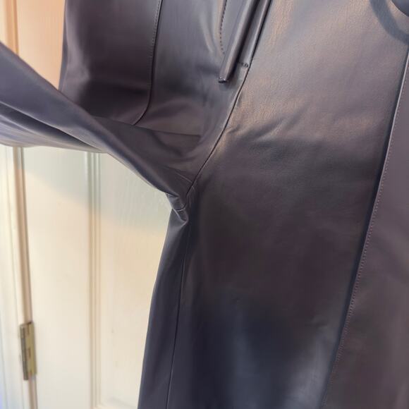 NWT Mayson The Label Vegan Leather Pleat Front Taper Pants Size 0 Periscope - Picture 11 of 13